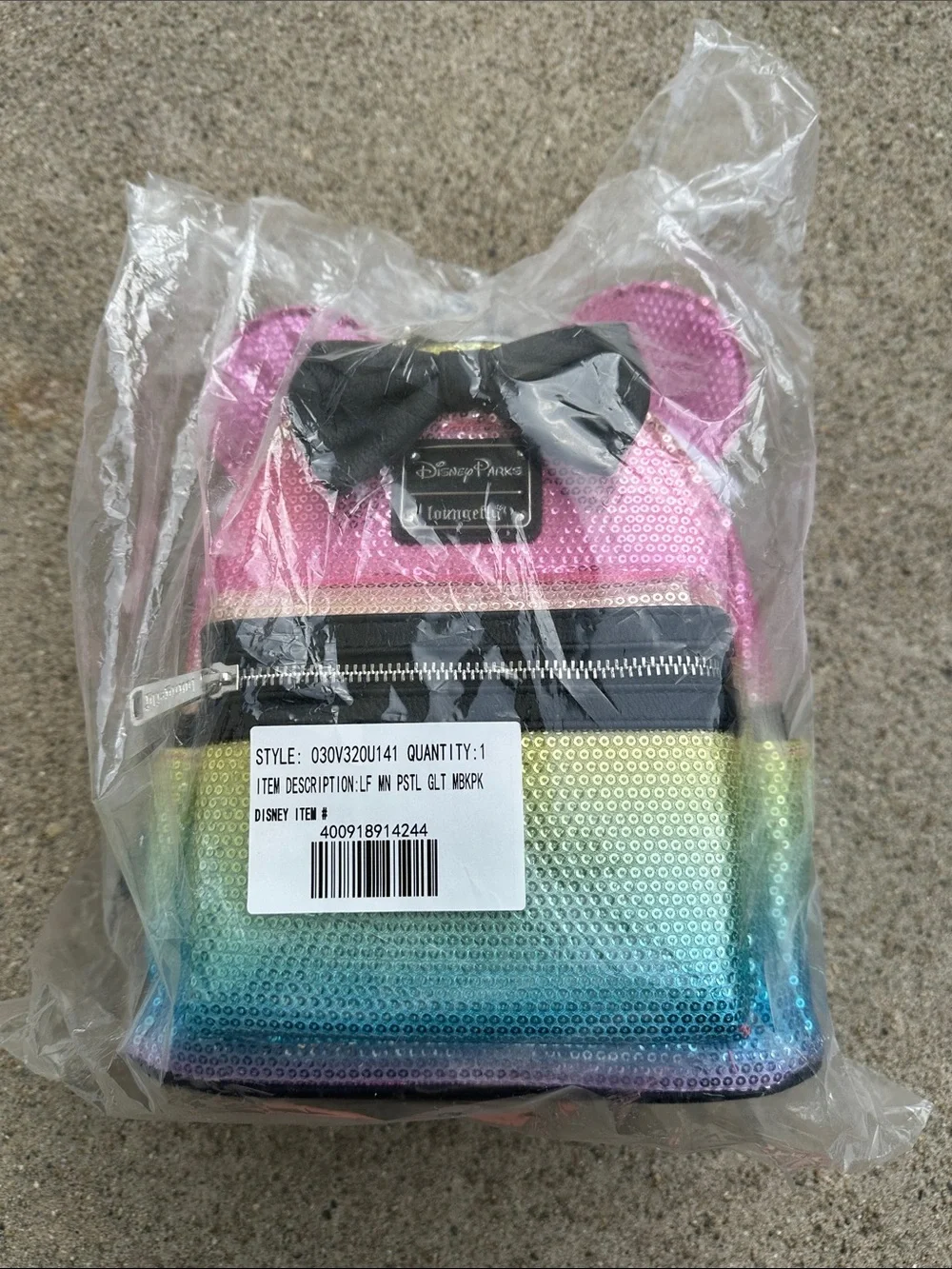 Disney Loungefly mini backpack ombre color brand new with tags